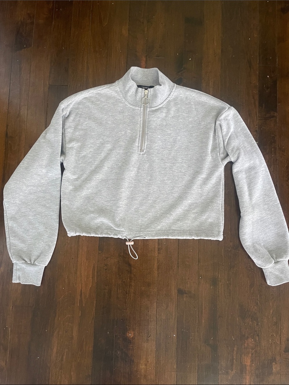Forever 21 Half-Zip Cropped Sweatshirt